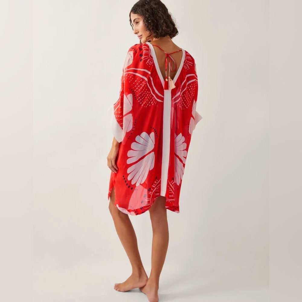 STUNNING MONSOON NARA SHELL PRINT MINI KAFTAN - BNWT - XXL